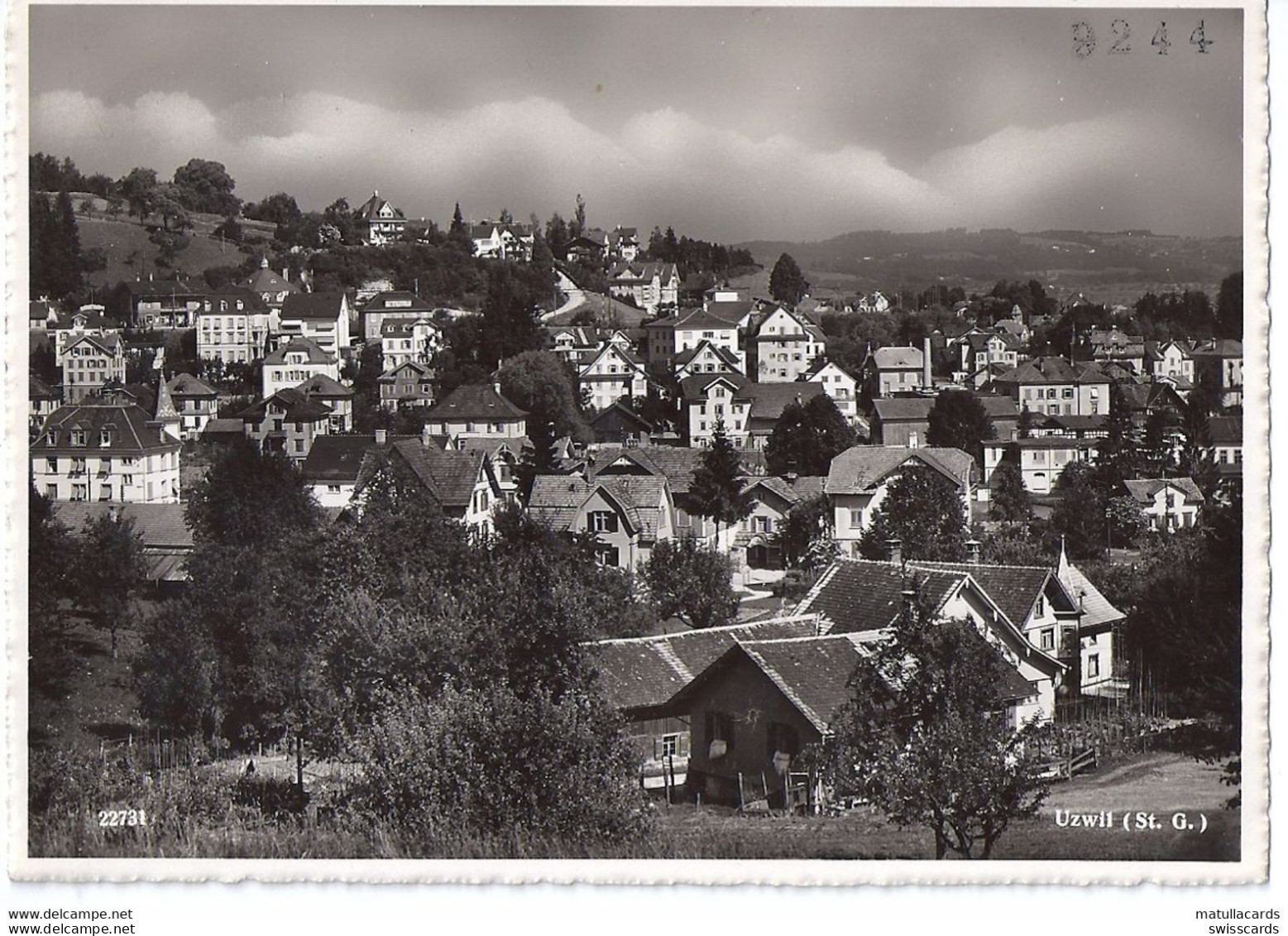 UZWIL: Quartieransicht, Foto-AK 1943 - Uzwil