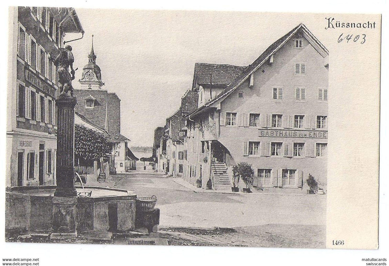 KÜSSNACHT: Engel, Werbung "Rheinfelderbier" An Hotelwand ~1900 - Küssnacht