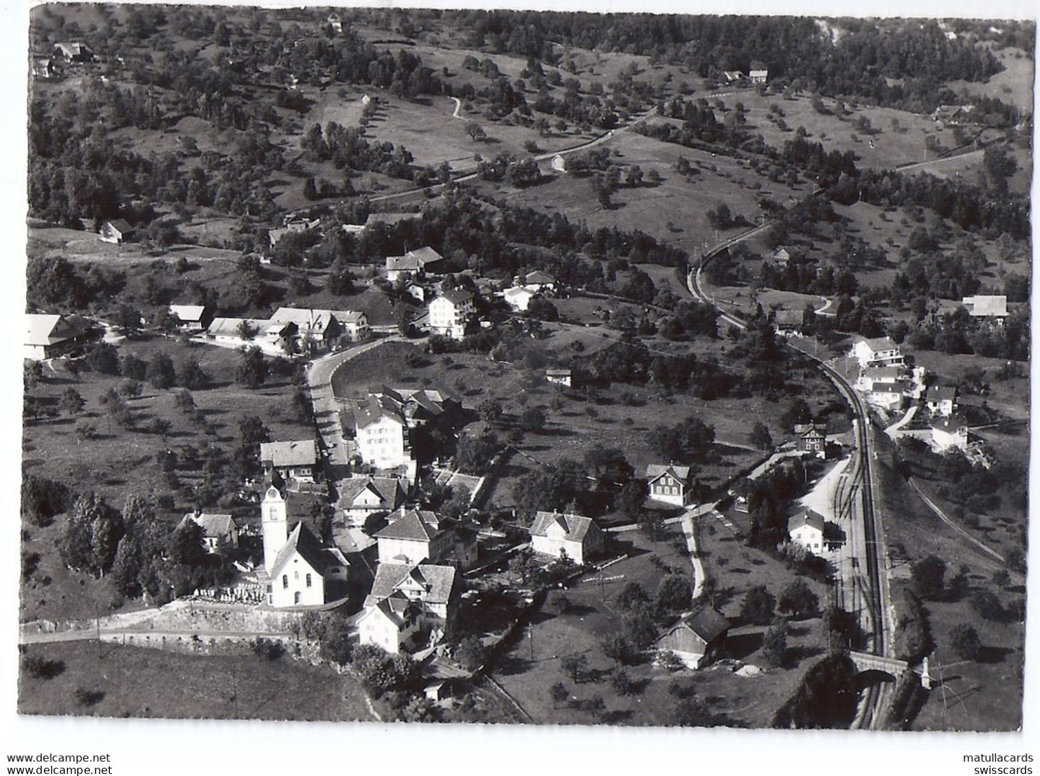 STEINERBERG: Flieger-AK Mit Bahnhof 1961 - Steinerberg