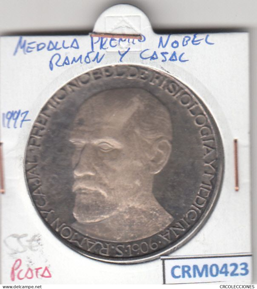 CRM0423 MEDALLA PREMIO NOBEL RAMON Y CAJAL 1997 PLATA MBC - Professionnels/De Société