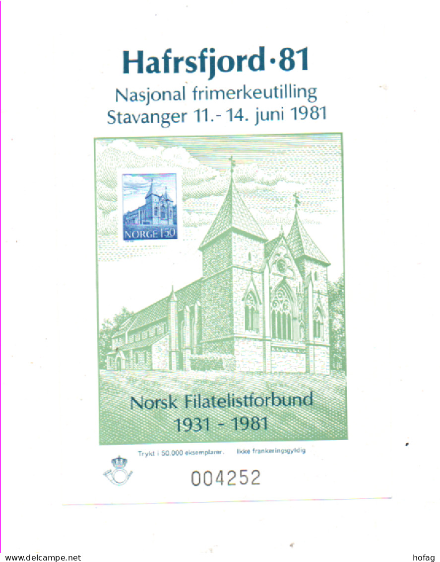 Norwegen 1981 MC Hafrsfjord 81, Postfrisch; Norway Maximum Card MNH - Maximumkaarten