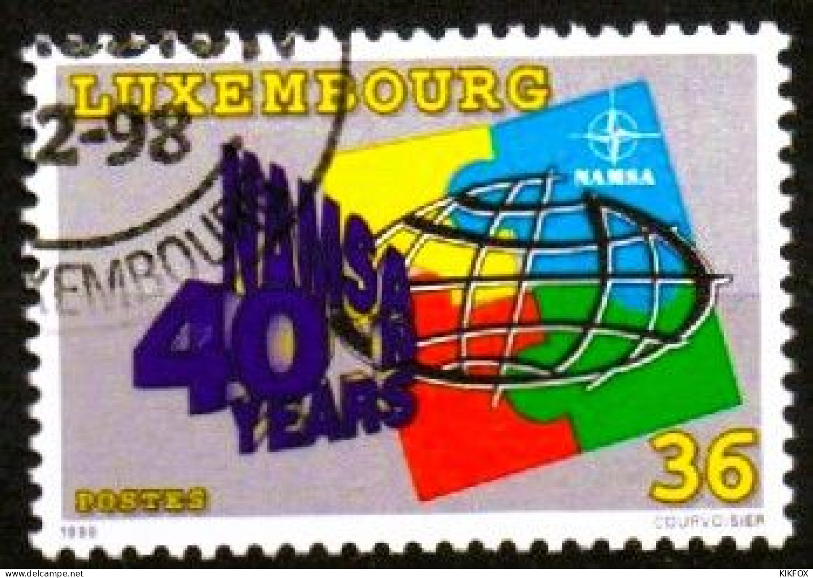 Luxembourg, Luxemburg, 1998, MI 1465, YT 1415, 40 JAHRE NATO,   GESTEMPELT,  OBLITERE - Oblitérés