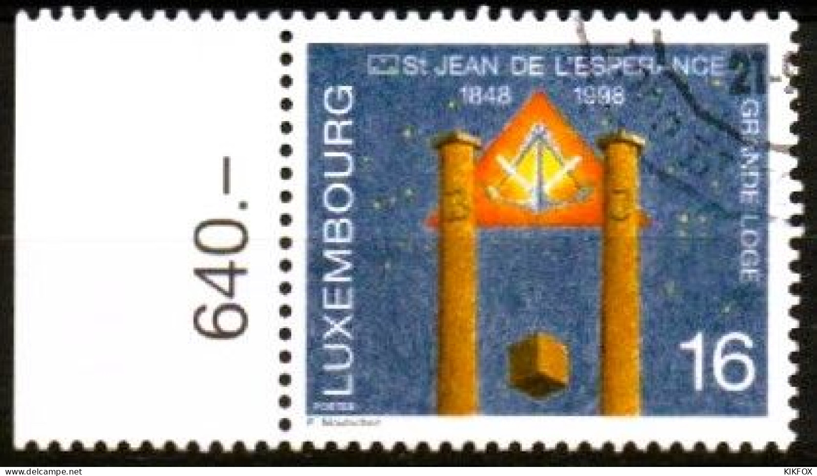 Luxembourg, Luxemburg, 1998, MI 1459, YT 1409,  150 JAHRE FREIMAURER , GESTEMPELT,  OBLITERE - Gebruikt