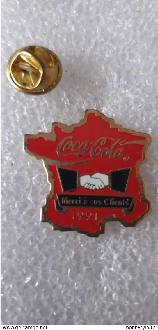 Pin's Coca-Cola Merci à Nos Clients 1991 - Coca-Cola