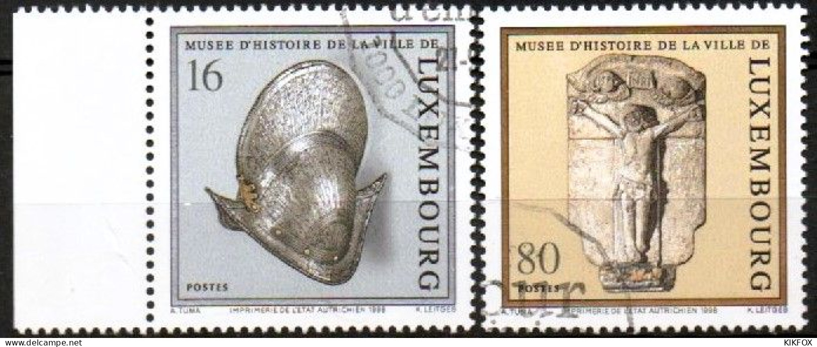 Luxembourg, Luxemburg, 1998, MI 1454 -1455, YT 1404 - 1406,  MUSEES, MUSEEN, , GESTEMPELT,  OBLITERE - Oblitérés