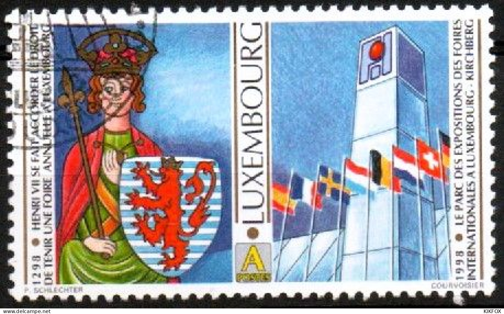 Luxembourg, Luxemburg, 1998, MI 1453  A, YT 1403 A, 700 JAHRE MESSEPRIVILEG,  GESTEMPELT,  OBLITERE - Used Stamps