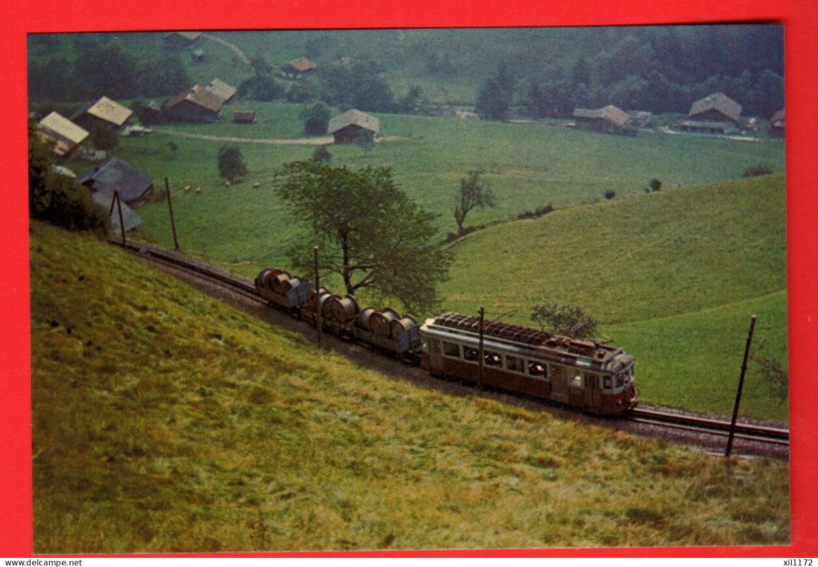 ZWP-17 Train  AOMC En Crémaillière Peu Avant Val D'Illiez. Ferroviews Monthey 82/910 GF NC - Monthey