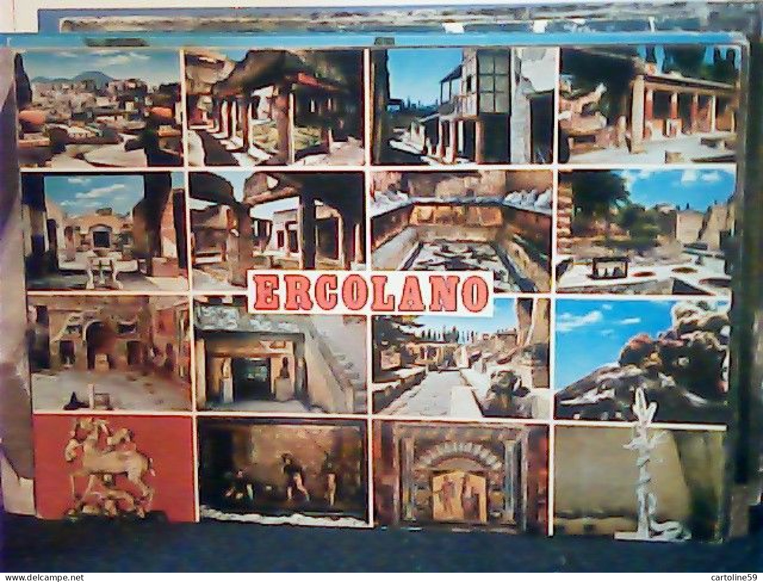 14 Card Ercolano Varie SCAVI E VEDUTA N1970<  JN2459 - Ercolano