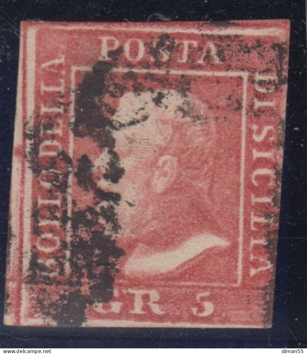 ITALIA - Sicilia - 1859 Sassone N.11  Vermiglio Cat 5500 Euro Usato - Sicilië