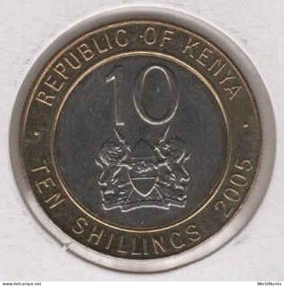 Kenya - 10 Shillings 2005 - Bimetallic - Kenya