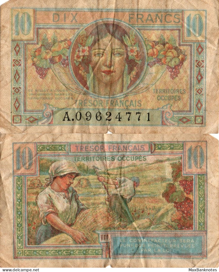 France / 10 Francs / 1947 / P-M7(a) / VF - 1947 Tesoro Francés