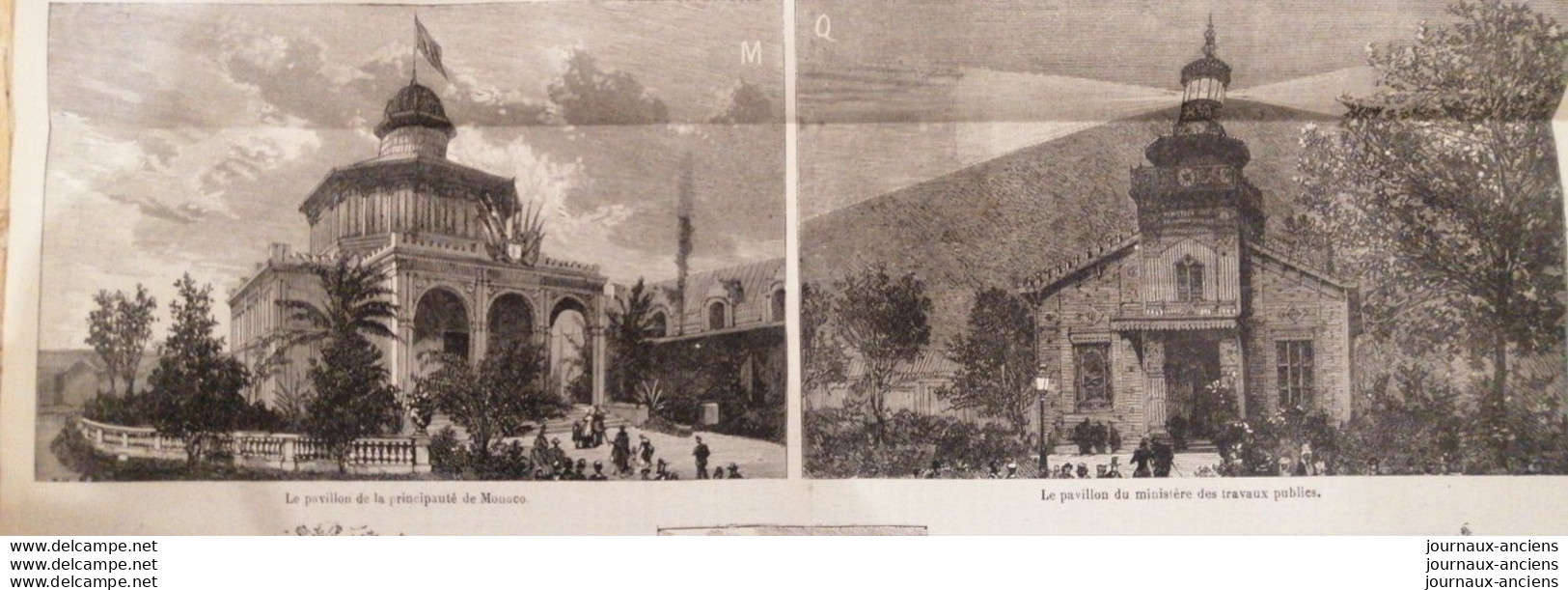 1878 EXPOSITION UNIVERSELLE - LE JARDIN DU CHAMP DE MARS - LES ANNEXES - 1850 - 1899