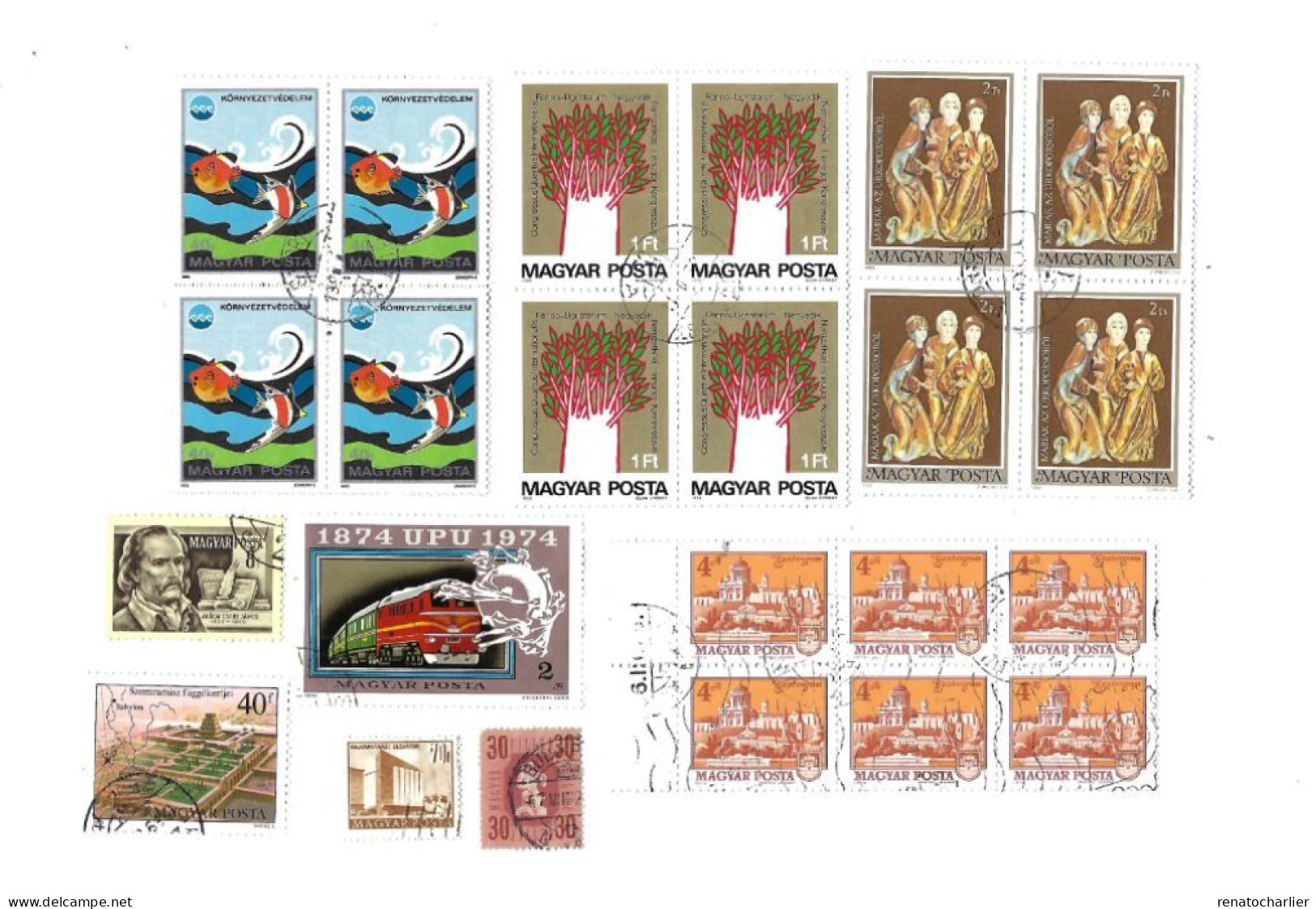 Collection De 110 Timbres Oblitérés. - Lotes & Colecciones