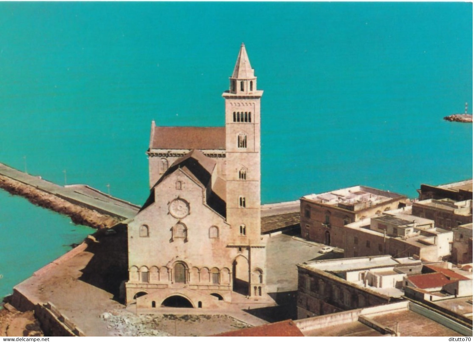 Trani - La Cattedrale Romanica Vista Dall'aereo - Formato Grande Non Viaggiata – FE170 - Trani