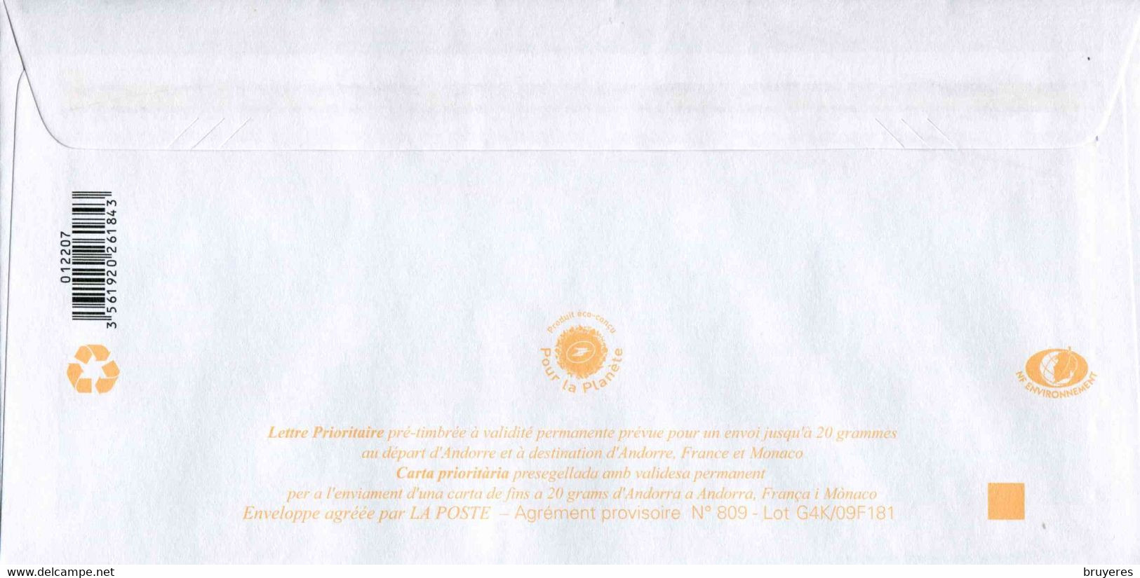 PAP Sur Papier Ordinaire Avec  Timbre "ARMOIRIES - Lettre Prioritaire" Et Illust. "1968-2010  SANTAMARIA&COSAN" - Ganzsachen & Prêts-à-poster