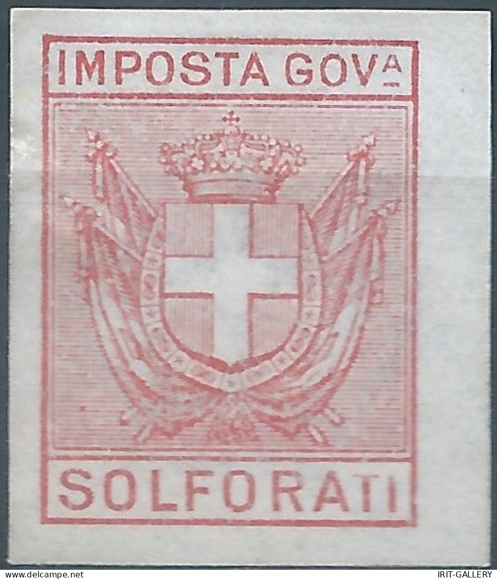 ITALIA-ITALY-ITALIEN,Kingdom Of Italy 1923 Revenue Stamp,Imposta Governativa Solforati,Imperf,Mint - Fiscali