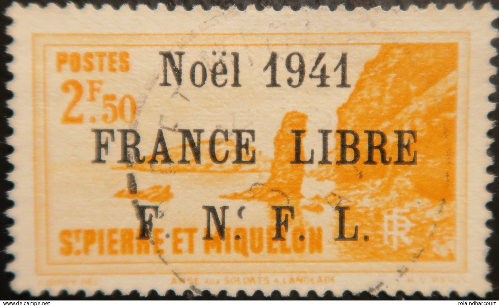 LP3991/178 - 1941 -S.P.M. - " FRANCE LIBRE " - N°228 (B) Oblitéré - Cote (2020) : 100,00 € - Oblitérés
