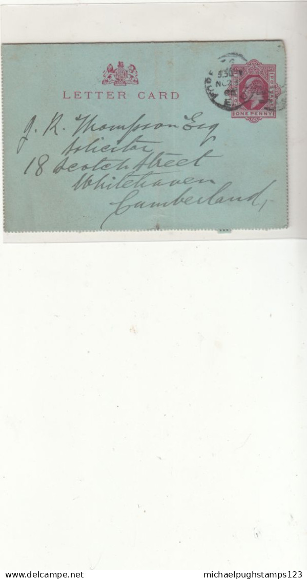 G.B. / Stationery / Railways / Cumberland - Non Classés