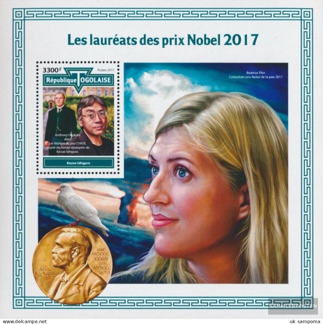 Togo Miniature Sheet 1536 (complete. Issue) Unmounted Mint / Never Hinged 2017 Nobel Laureates - Togo (1960-...)