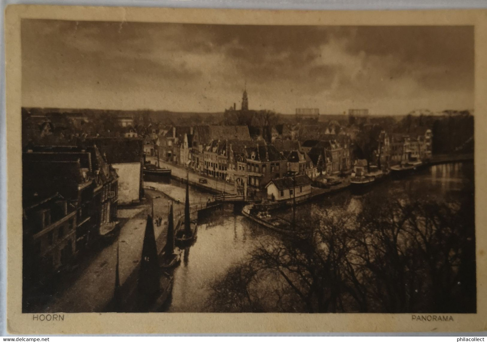 Hoorn (NH) Panorama (niet Standaard) 1928 Keepje Bovenrand - Hoorn