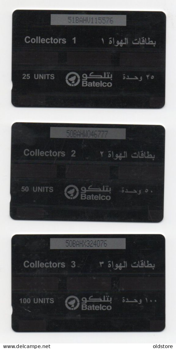 Bahrain Phonecards - Collectors Cards  3 Cards Set - Batelco Used Cards - Bahrain