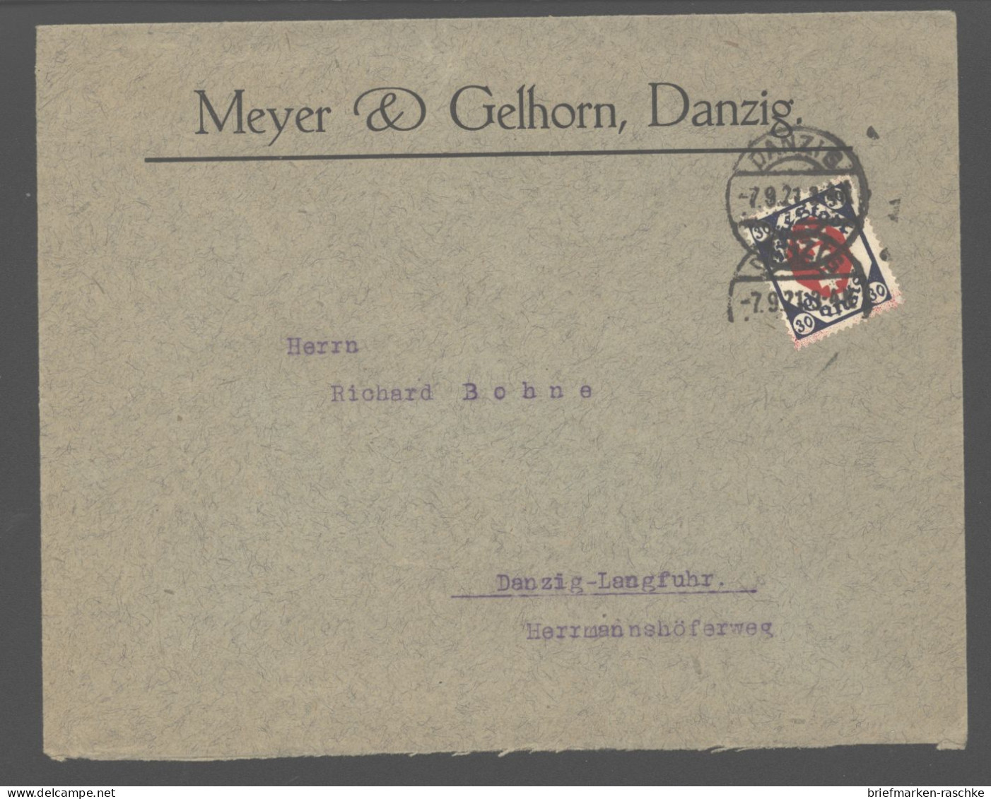 Danzig,Nr.78,EF (230) - Brieven En Documenten