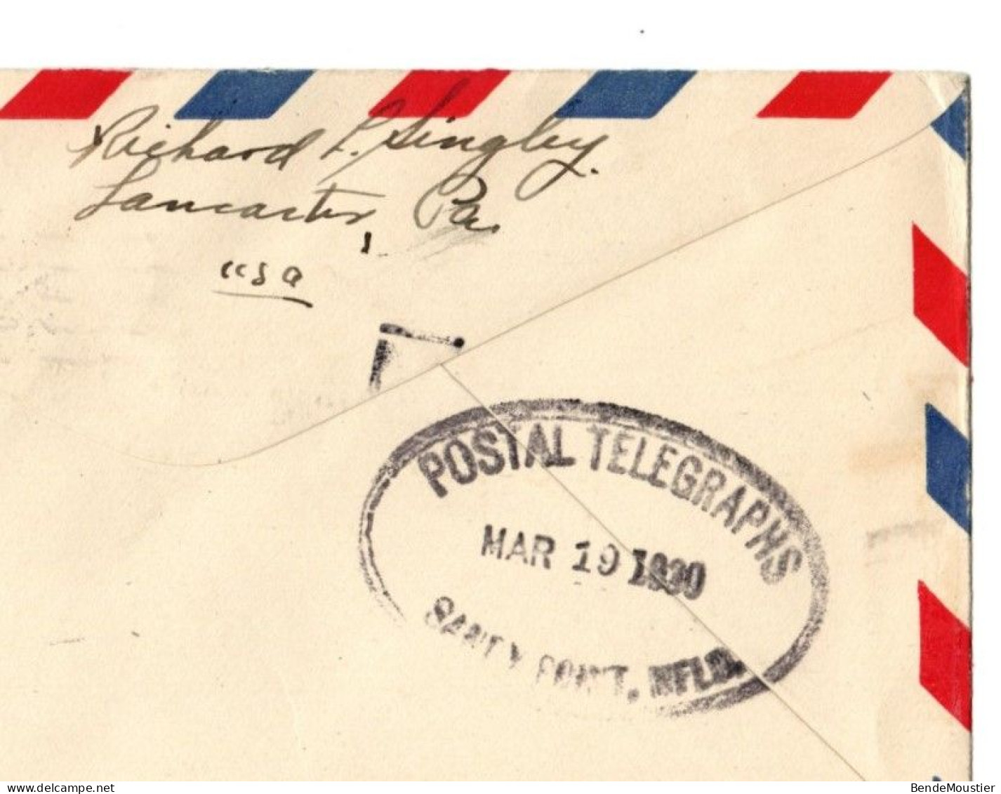 (R127) SCOTT # C4 - Janesville Wis - Inaugurating C.A.M. 9 Via Air Mail - Black Marking " Postal Telegraphs " 1930 - 1c. 1918-1940 Lettres