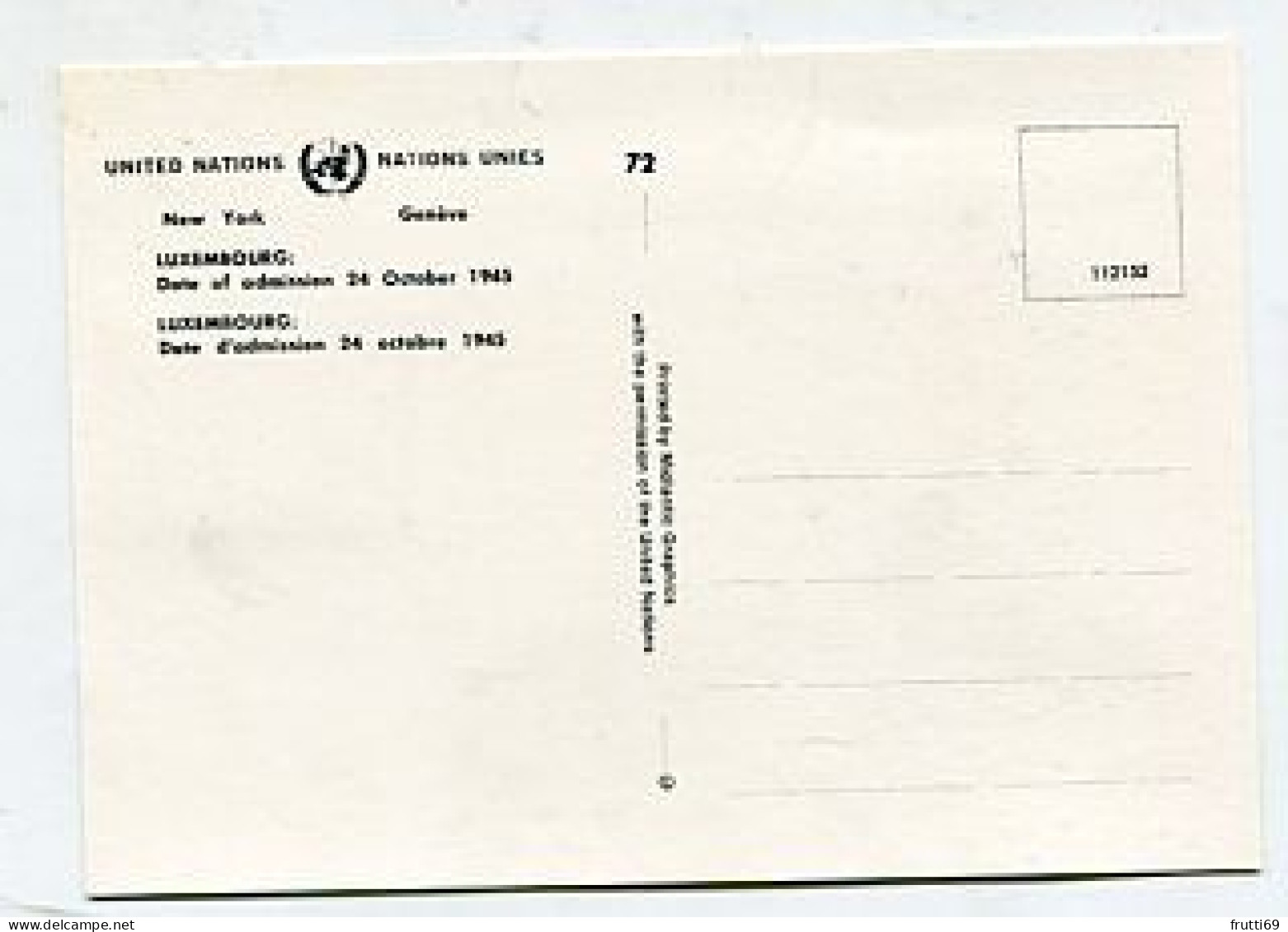 MC 158395 UNITED NATIONS - New York - Luxembourg - Maximum Cards