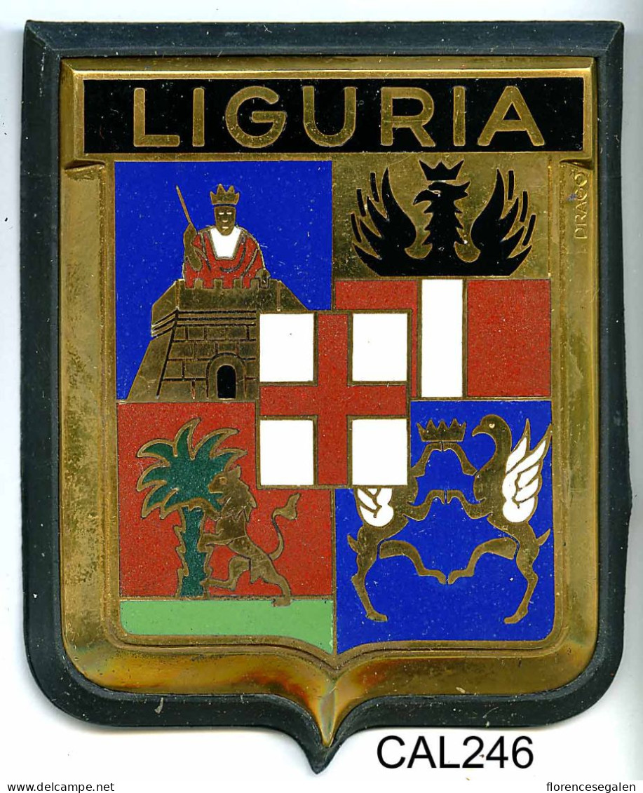 CAL246 - PLAQUE CALANDRE AUTO - LIGURIA - Enameled Signs (after1960)