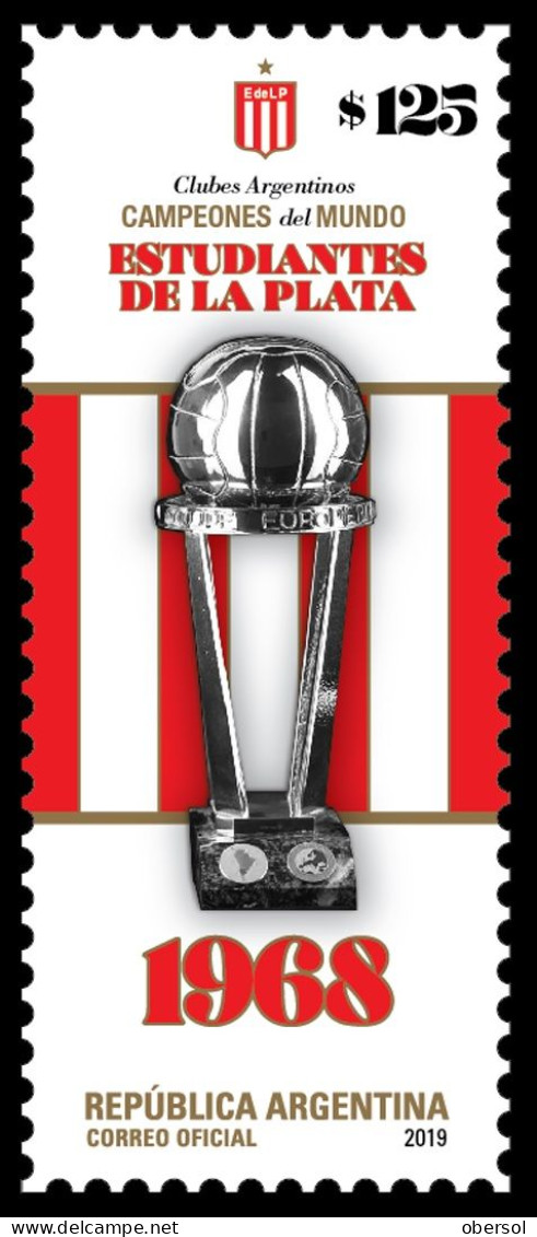 Argentina 2019 World Champion Soccer Clubs Estudiantes De La Plata MNH Stamp - Nuovi