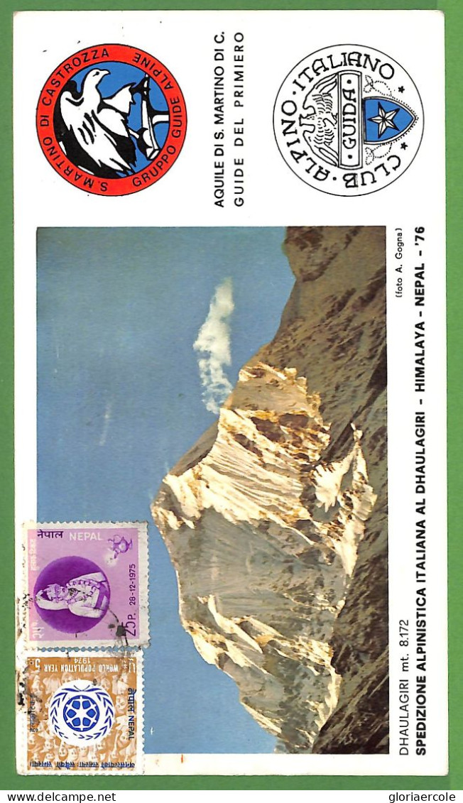 Ae3408 - NEPAL  - POSTAL HISTORY - Mountaineering EXPEDITION To DHAULAGIRI  1976 - Bergsteigen