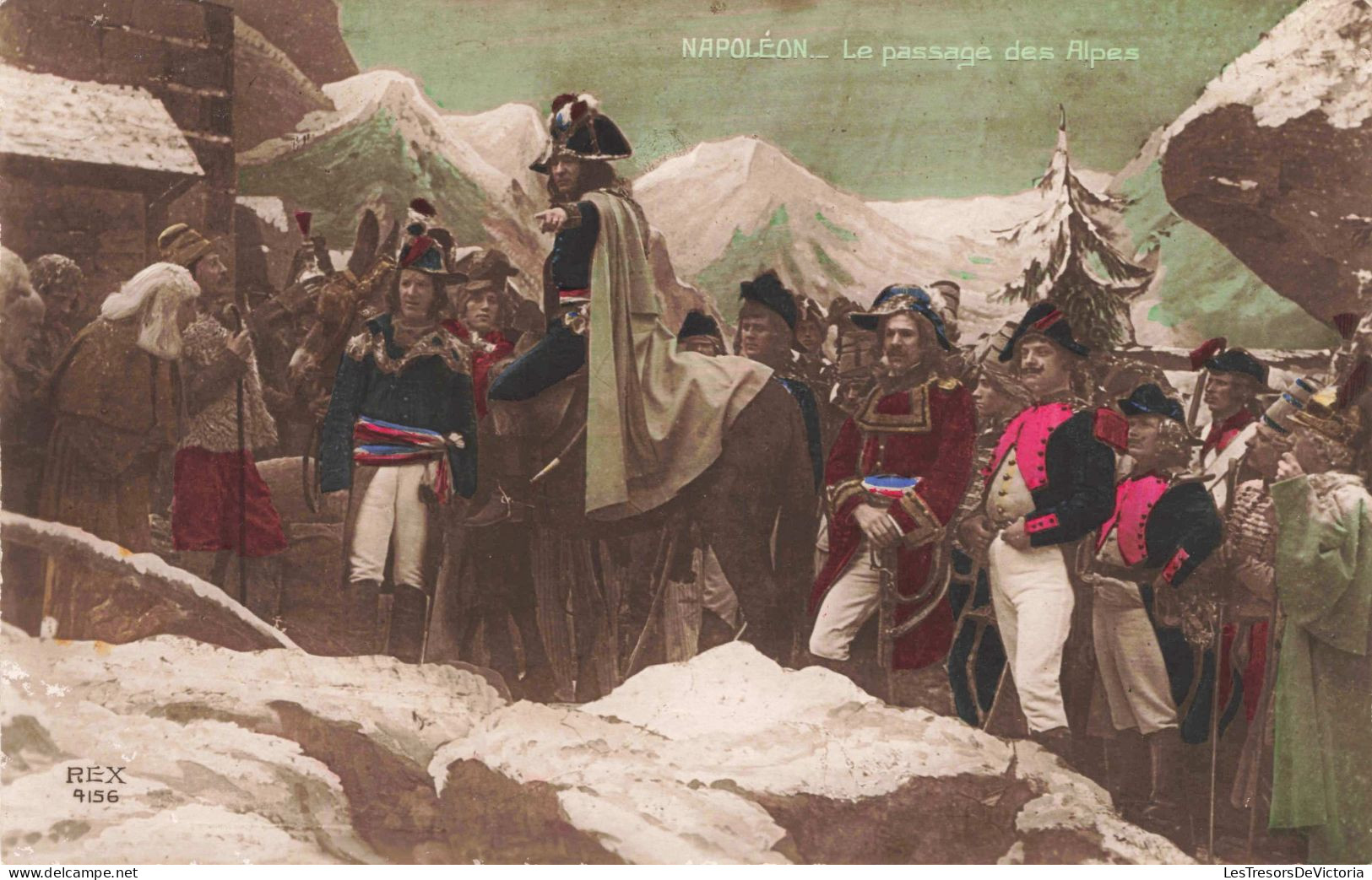 HISTOIRE - Napoléon - Le Passage Des Alpes - Colorisé -  Carte Postale Ancienne - Histoire