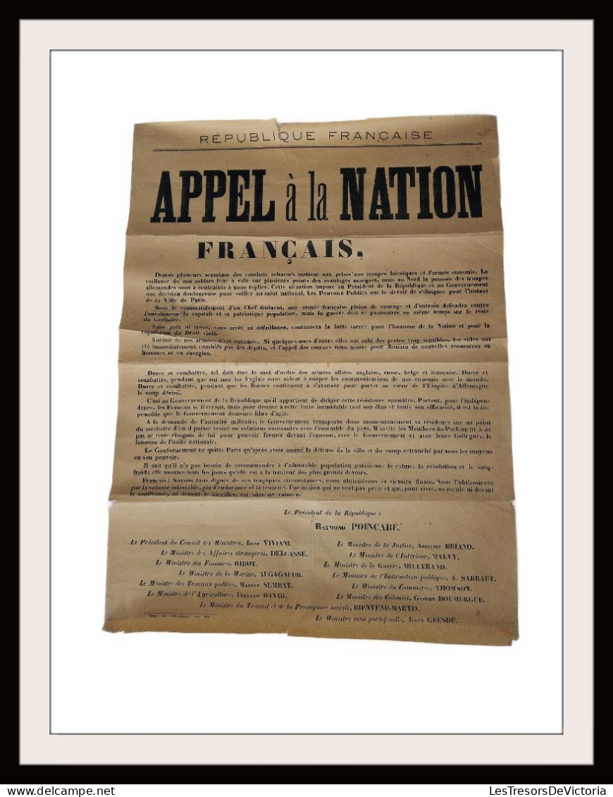 Guerre 1914-1918: Appel à La Nation - Grande Affiche #AffairesConclues - Posters