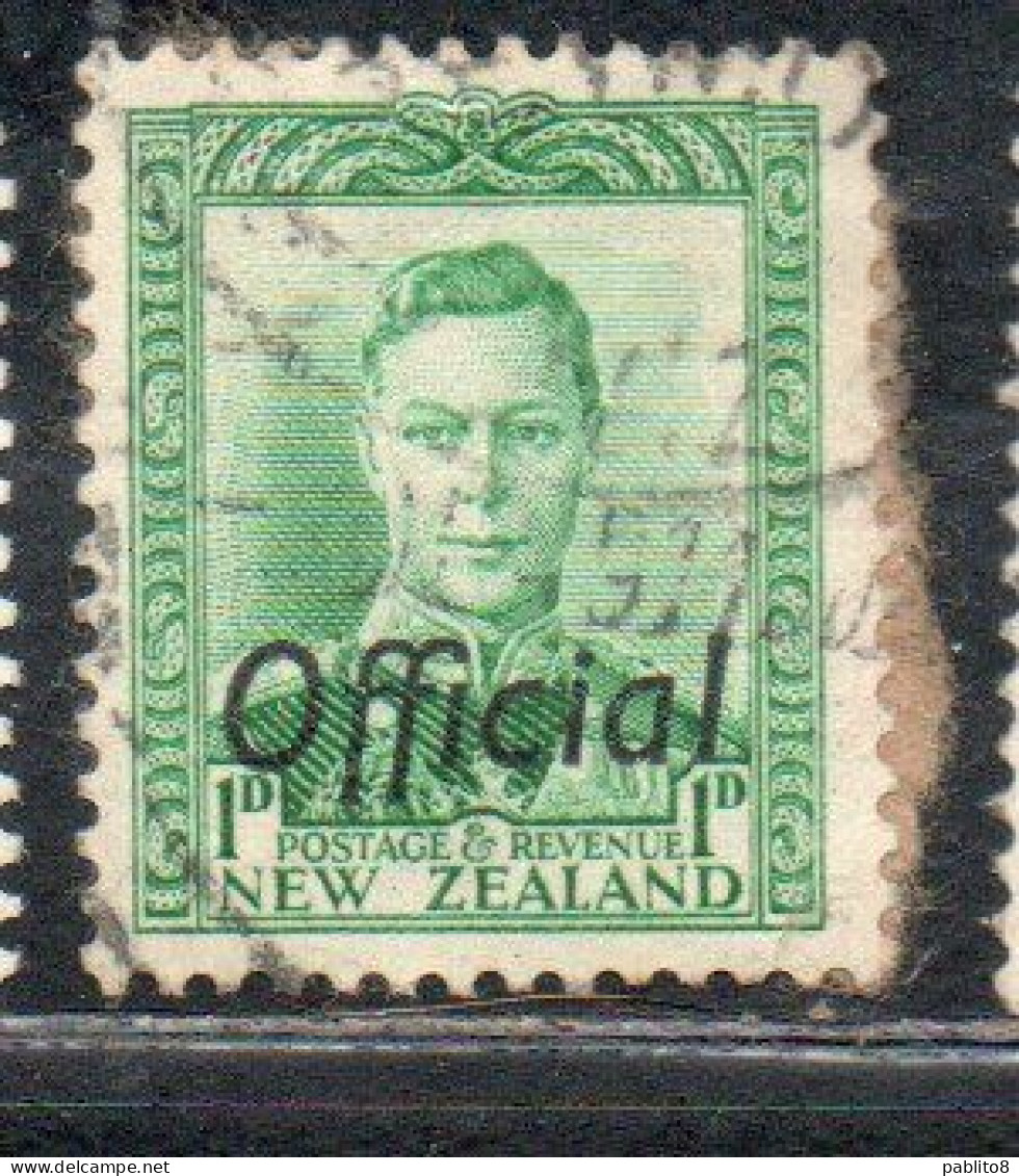 NEW ZEALAND NUOVA ZELANDA 1941 OFFICIAL STAMPS KING GEORGE VI OVERPRINTED 1p USED USATO OBLITERE' - Oblitérés