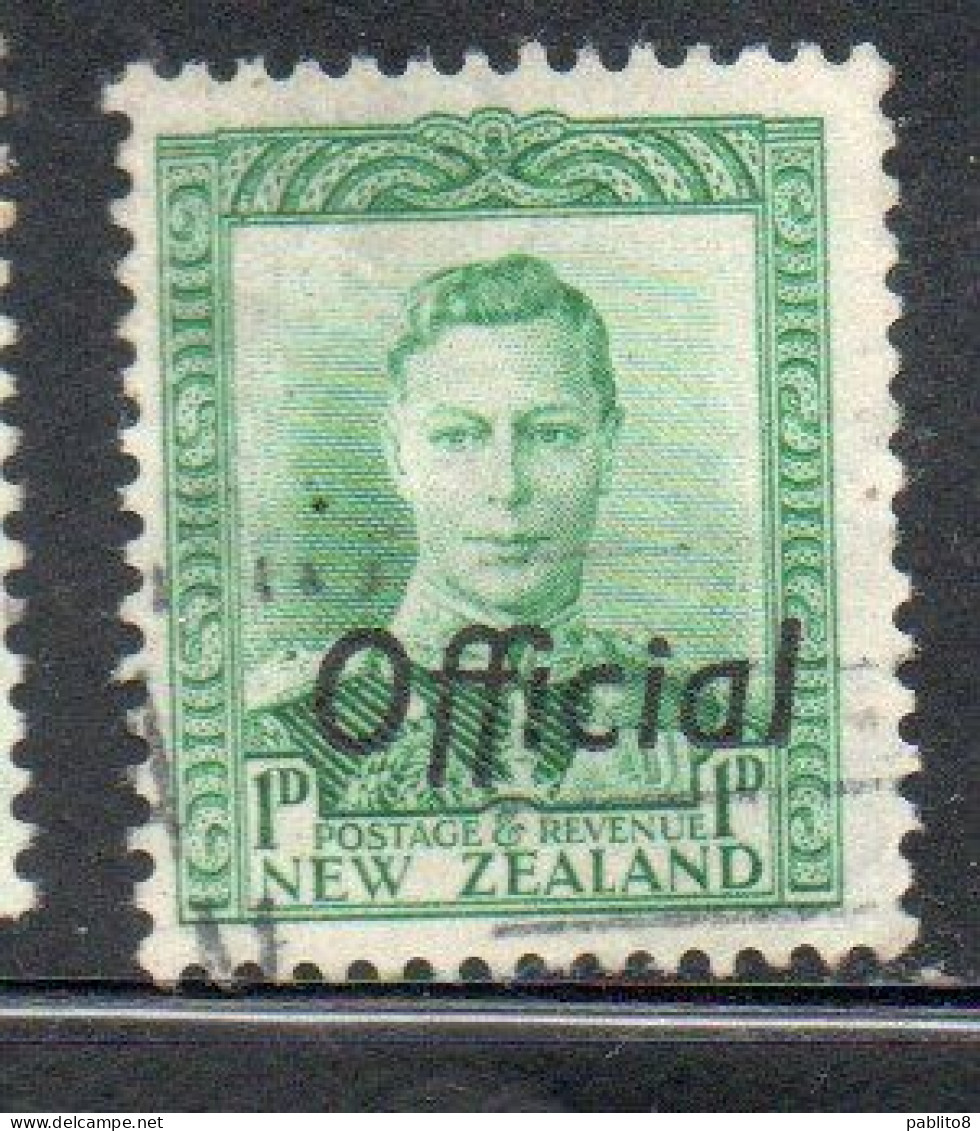 NEW ZEALAND NUOVA ZELANDA 1941 OFFICIAL STAMPS KING GEORGE VI OVERPRINTED 1p USED USATO OBLITERE' - Oblitérés