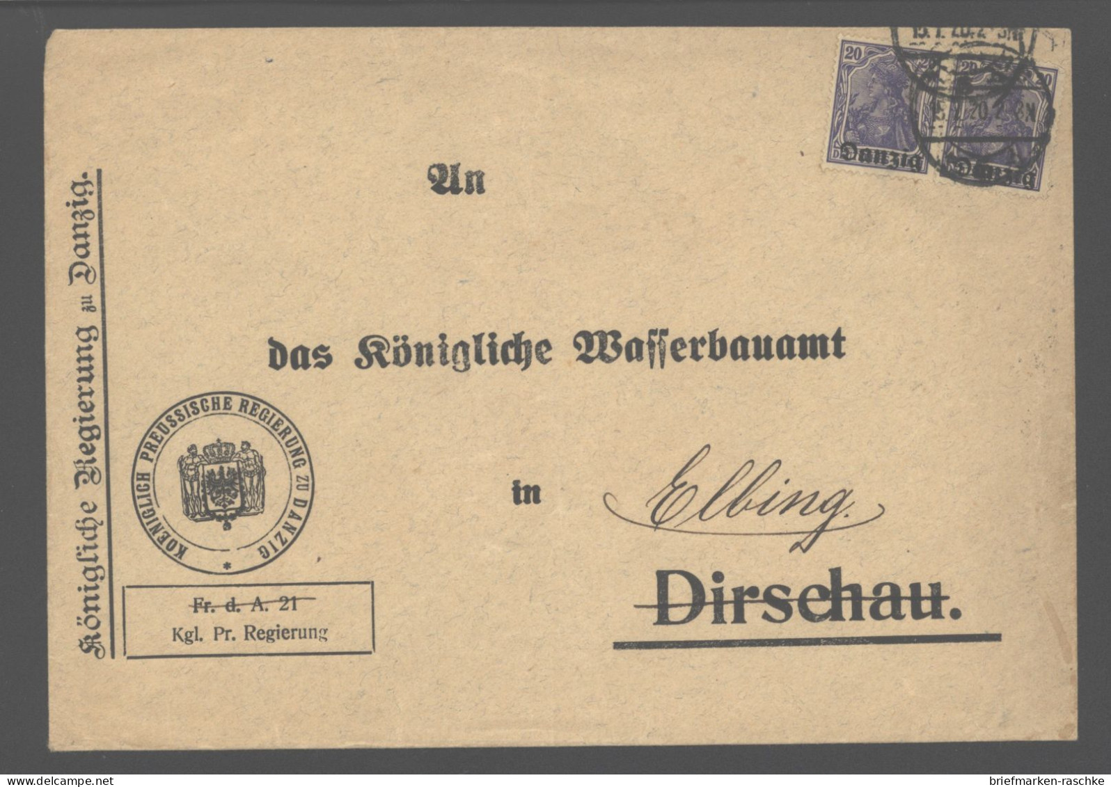 Danzig,Nr.4,MEF (230) - Covers & Documents