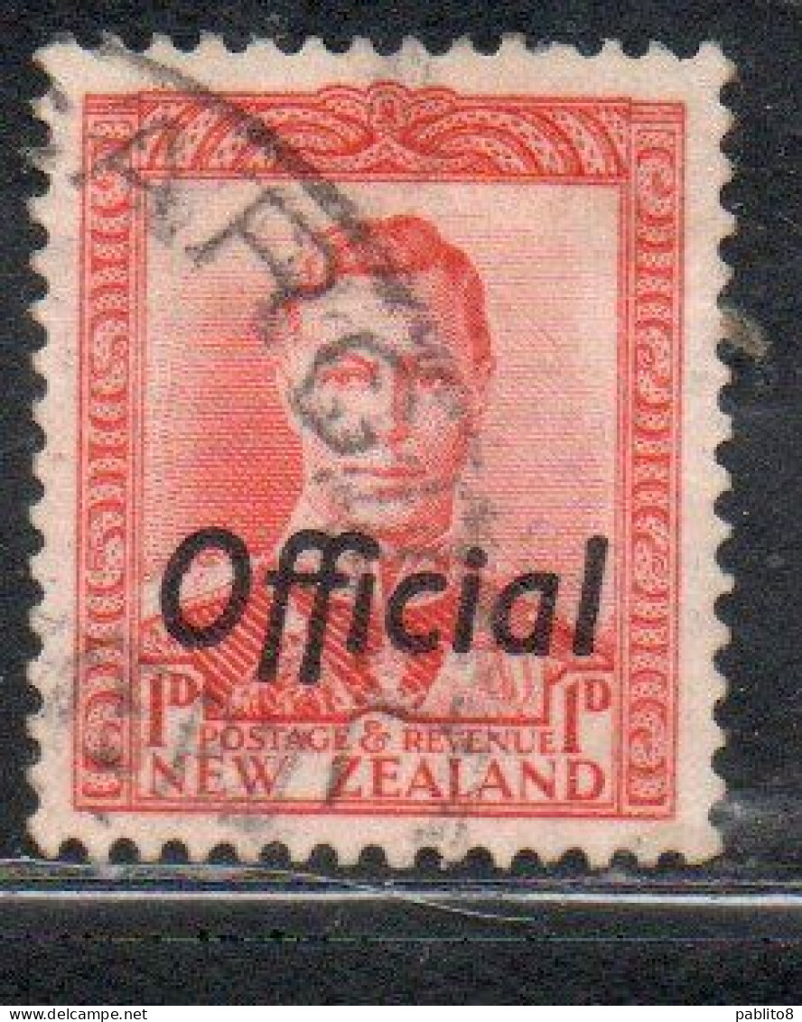 NEW ZEALAND NUOVA ZELANDA 1936 1942 1938 OFFICIAL STAMPS KING GEORGE VI OVERPRINTED 1p USED USATO OBLITERE' - Usati