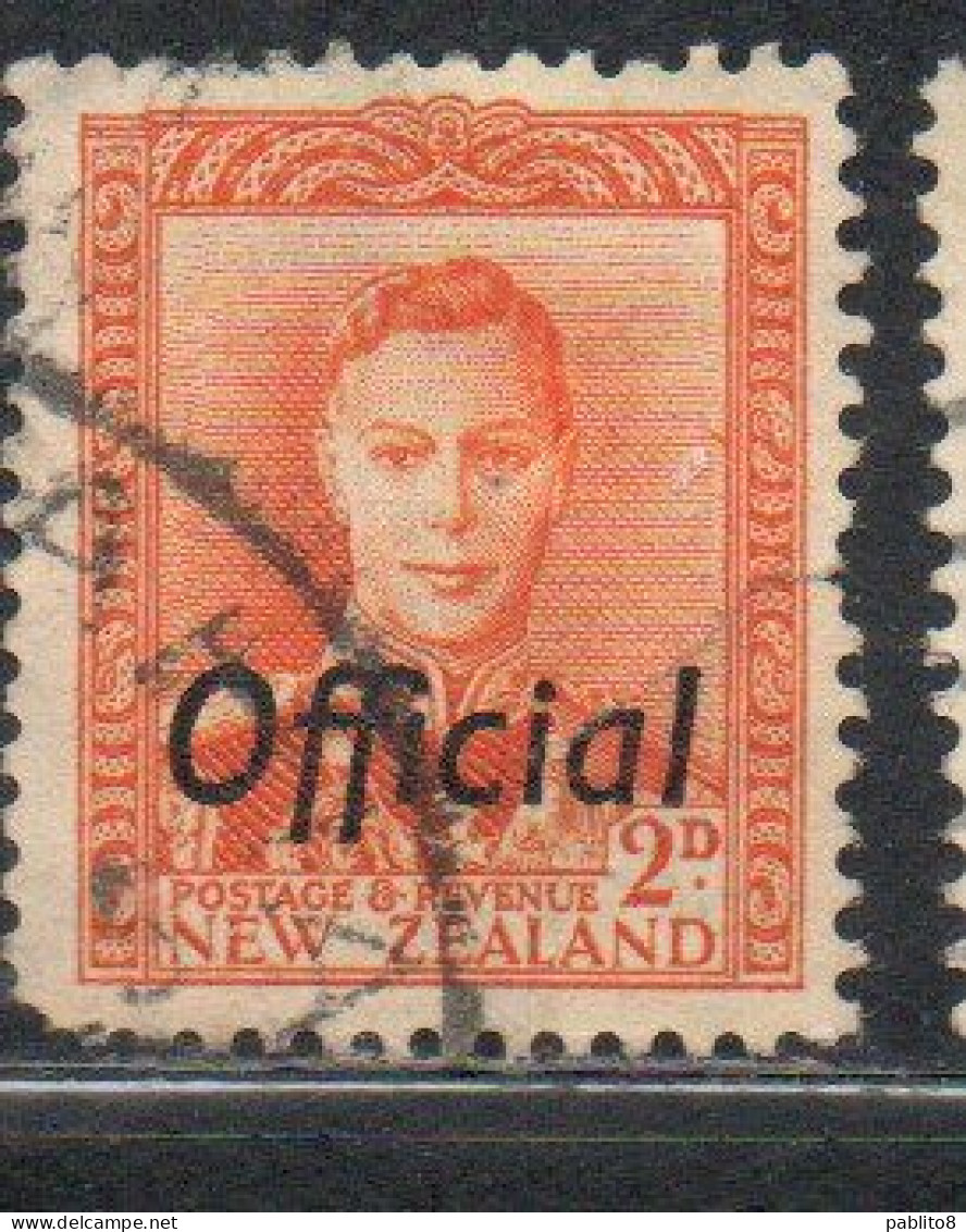 NEW ZEALAND NUOVA ZELANDA 1938 1946 OFFICIAL STAMPS KING GEORGE VI OVERPRINTED 2p USED USATO OBLITERE' - Used Stamps