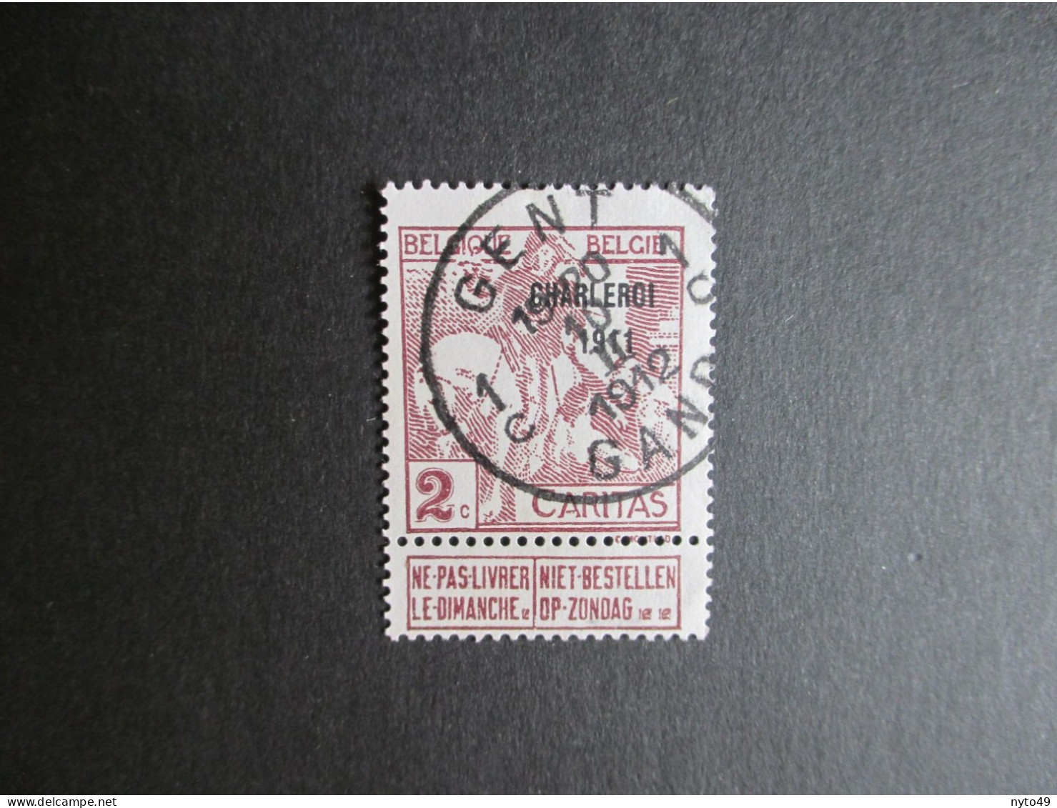 Nr 102 - Charleroi 1911 - Centrale Stempel Gent 1c - 1910-1911 Caritas