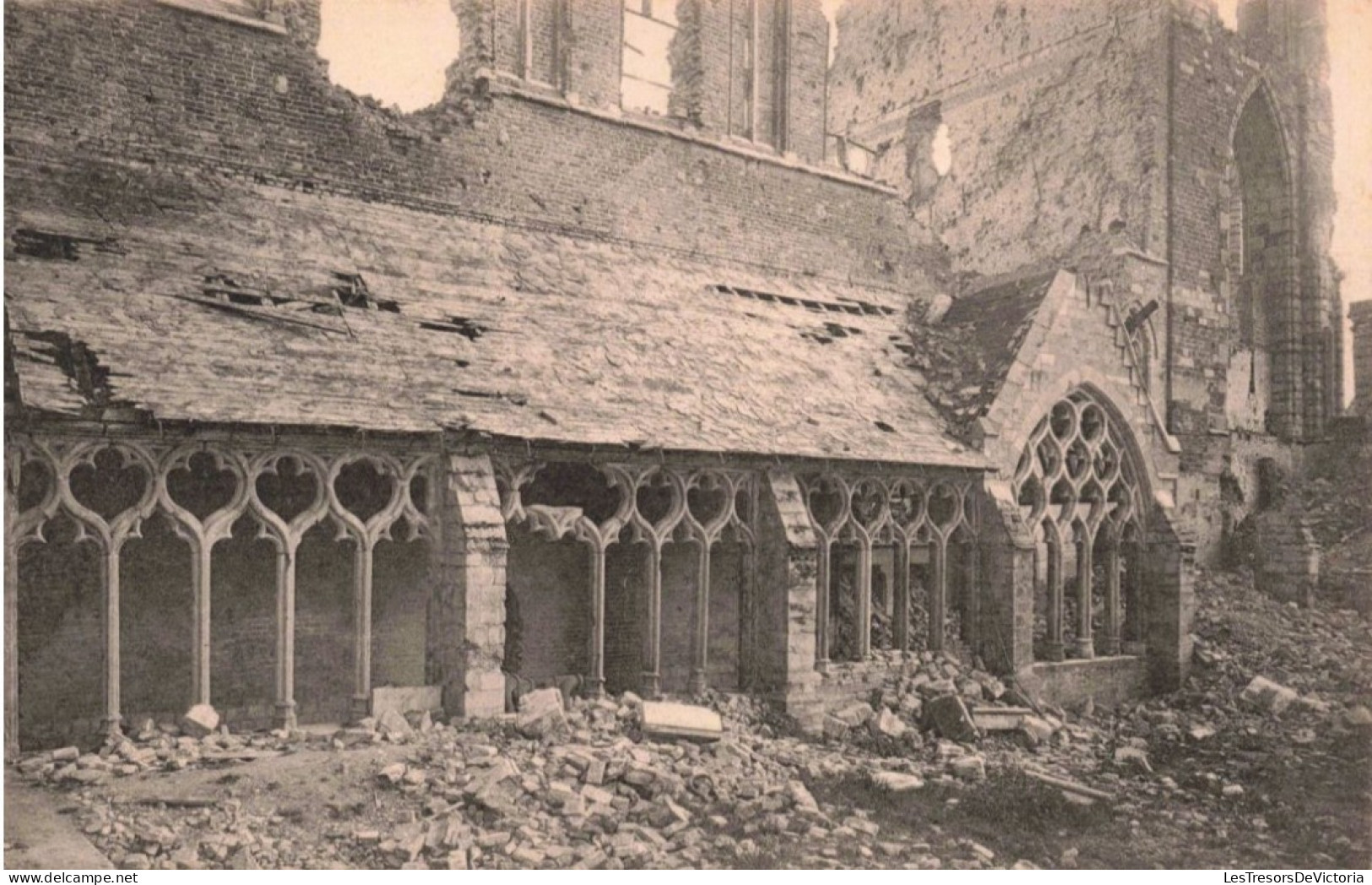 BELGIQUE - Yprès - Ruines D'Ypres - Ruines Du Préau Du Cloître Saint Martin - 1914 18 -  Carte Postale Ancienne - Ieper