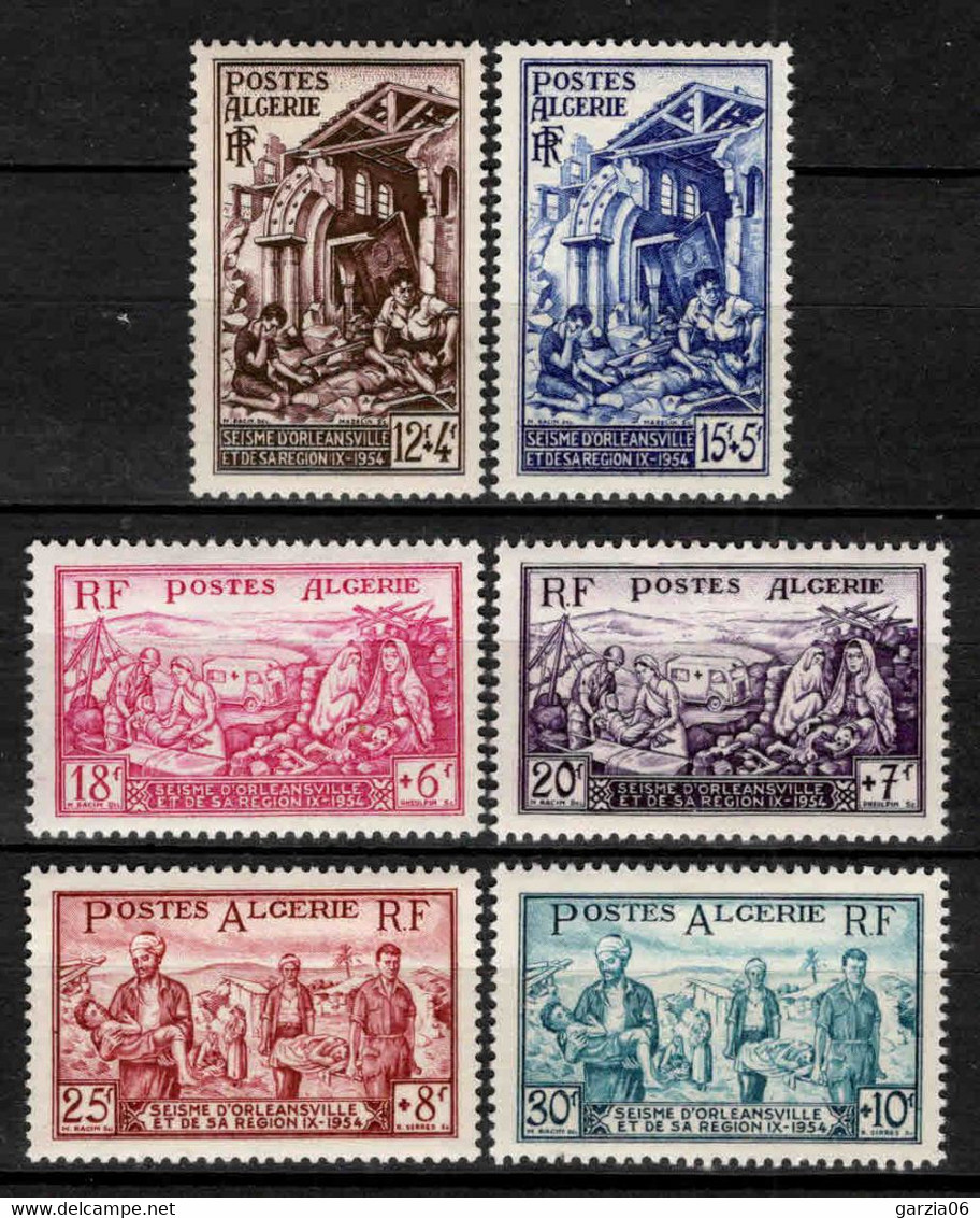 Algerie - 1954 - Au Profit Des Sinistrés D' Orléansville  - N° 319 à 324  - Neuf** - MNH - Neufs