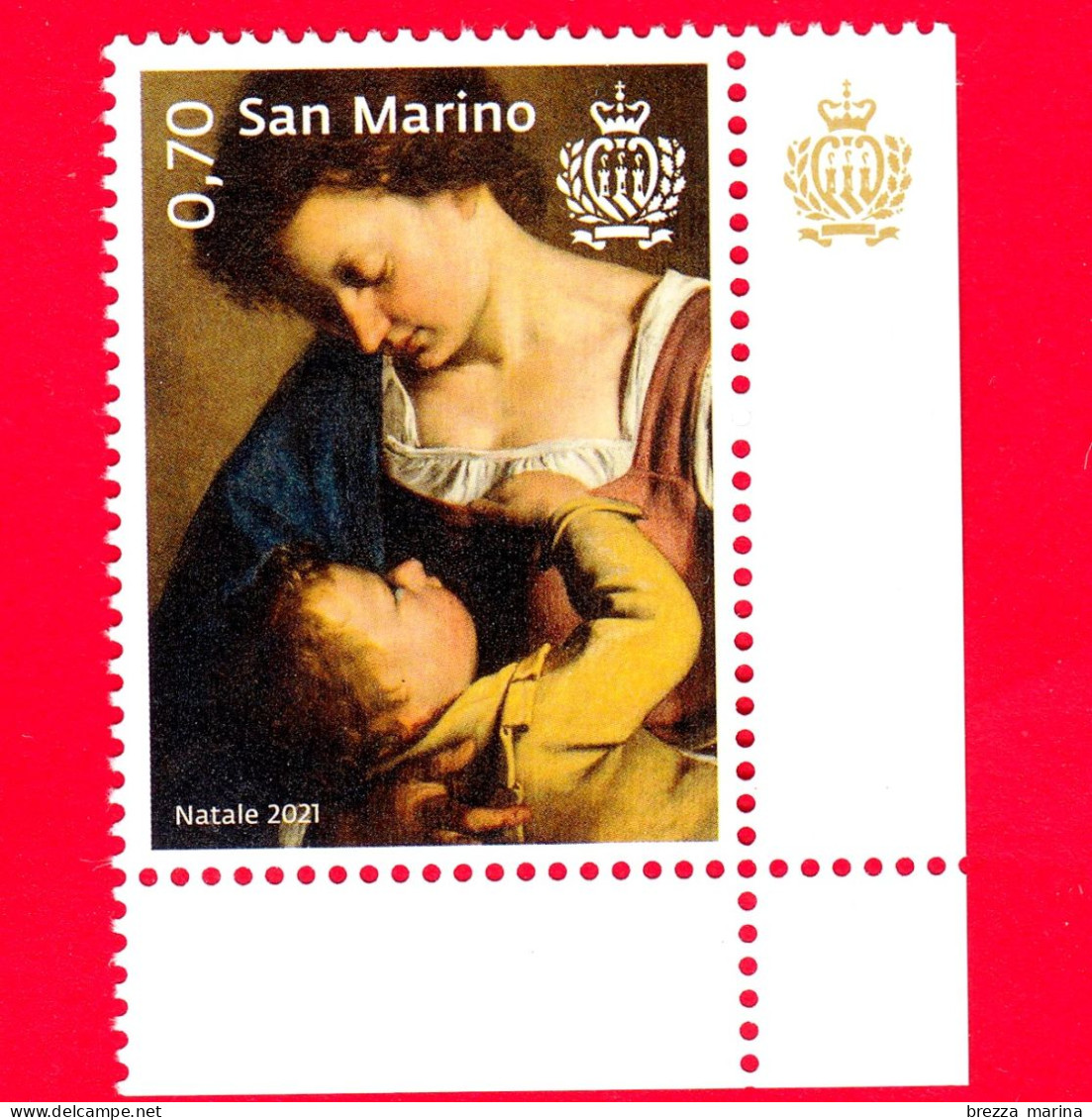 Nuovo - MNH - SAN MARINO - 2021 - Natale – “Madonna Col Bambino” – 0.70 - Ungebraucht