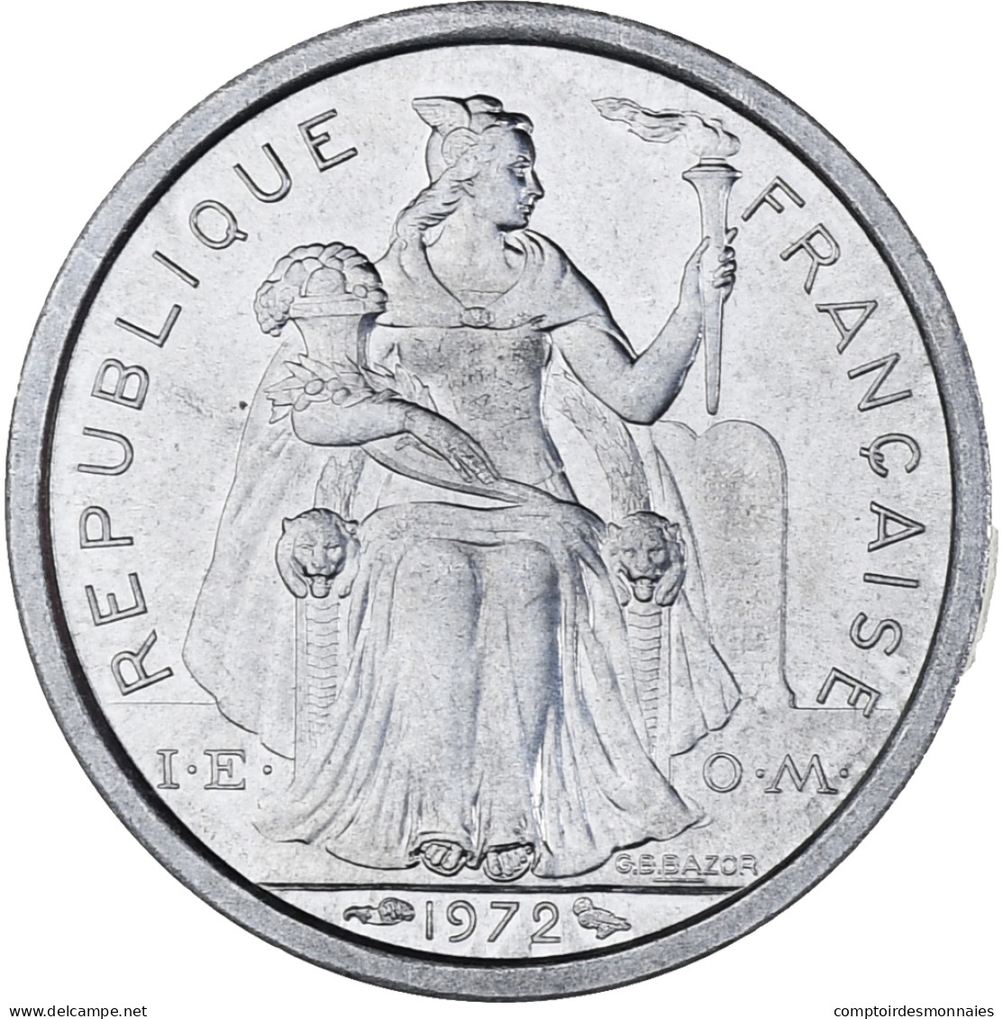 Monnaie, Nouvelle-Calédonie, Franc, 1972, Paris, SPL, Aluminium, KM:10 - Nuova Caledonia
