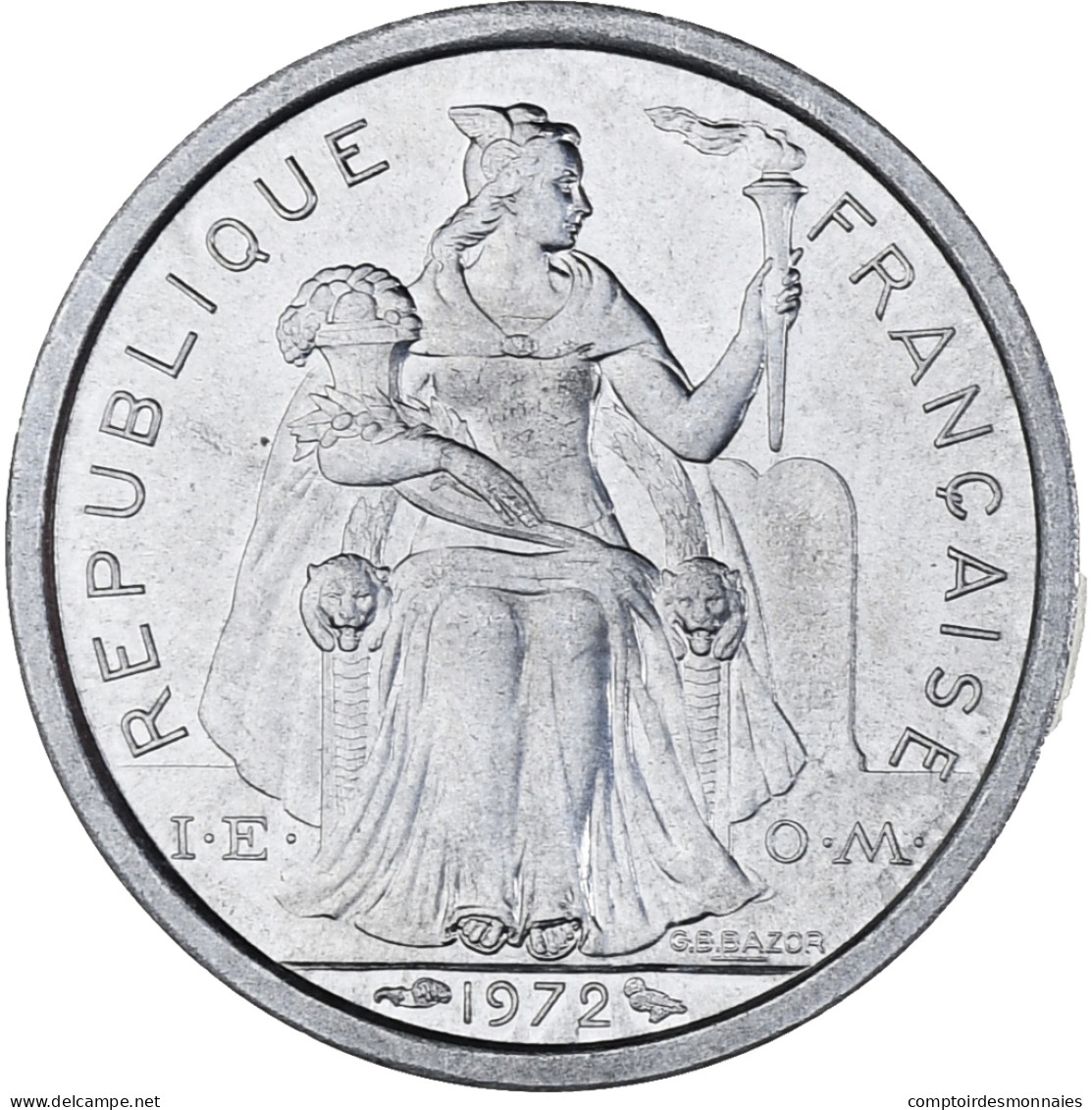 Monnaie, Nouvelle-Calédonie, Franc, 1972, Paris, SPL, Aluminium, KM:10 - Nouvelle-Calédonie