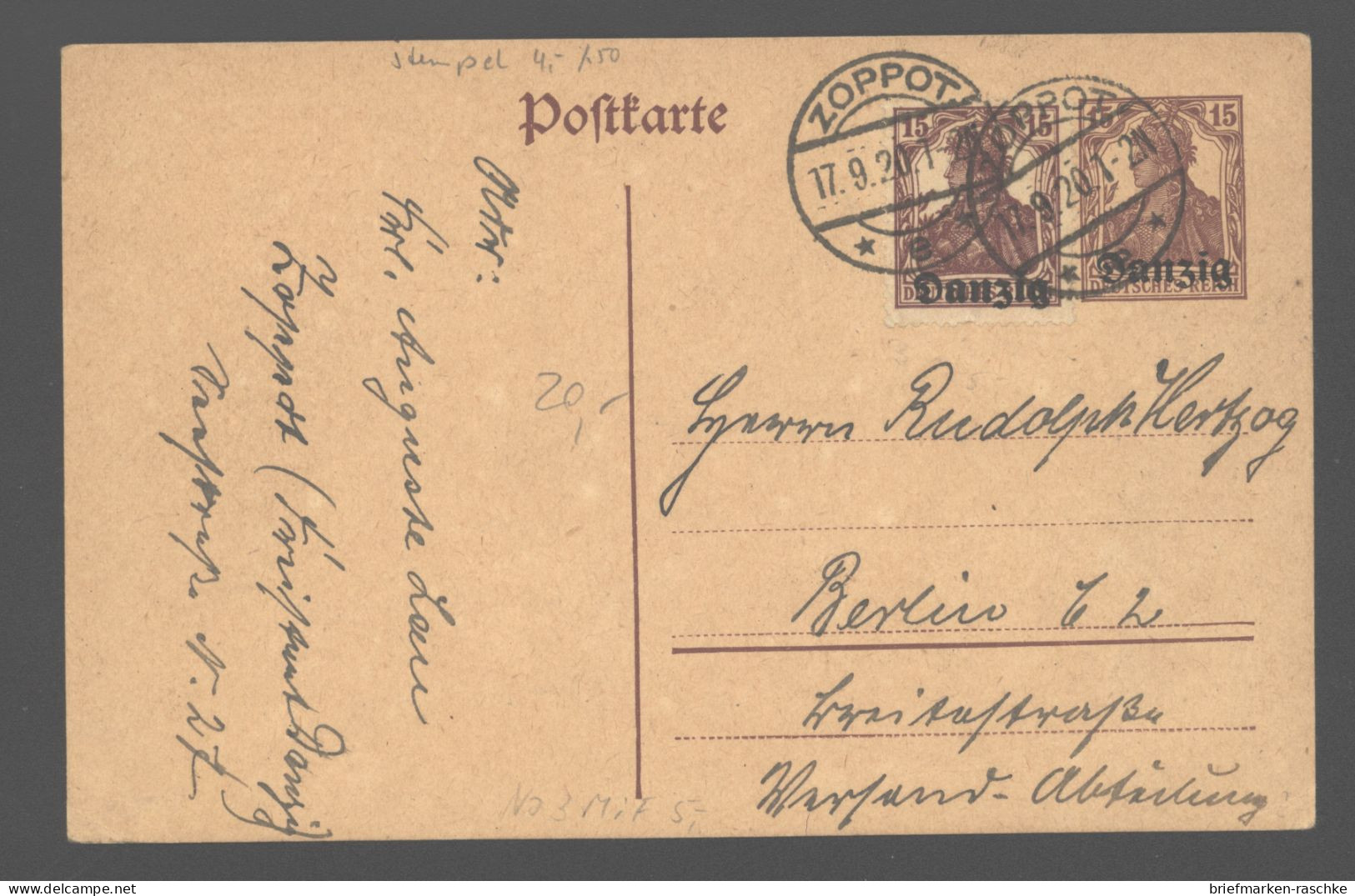 Danzig,P2 + Nr.3  (230) - Postal  Stationery
