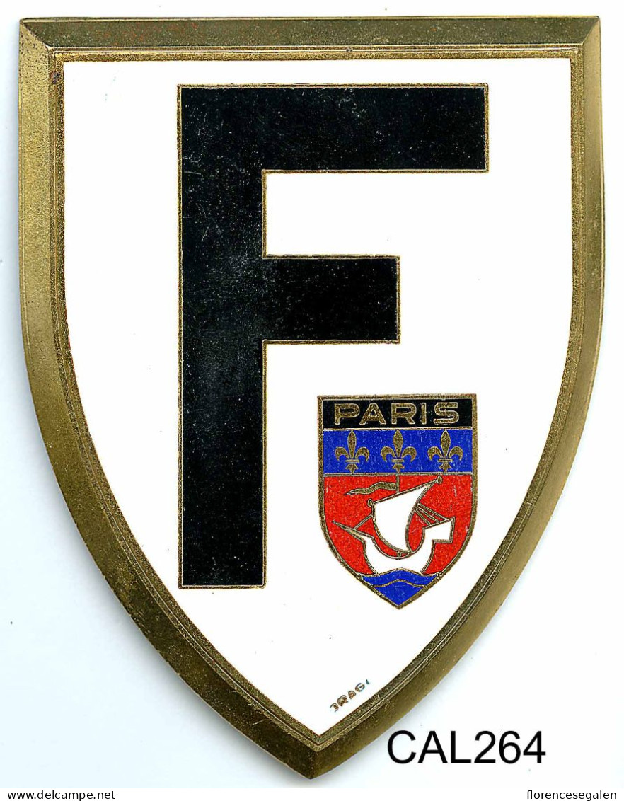 CAL264 - PLAQUE CALANDRE AUTO - BOLFRANCE PARI4OGNA - Targhe Smaltate (a Partire Dal 1961)