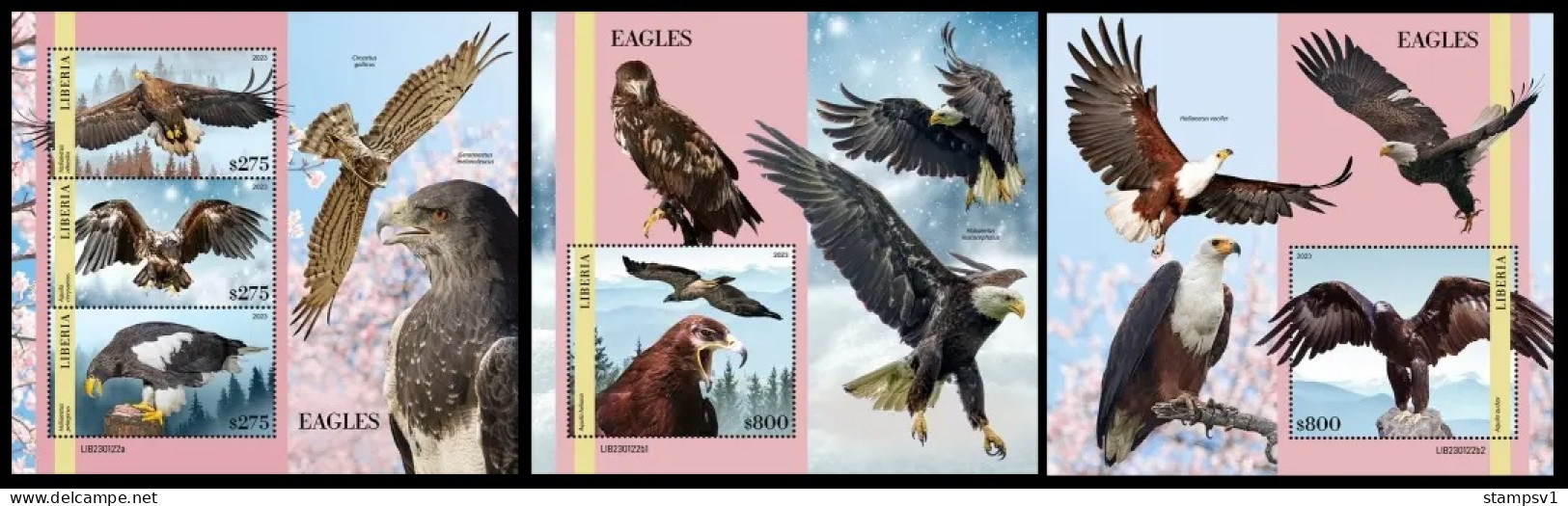 Liberia  2023 Eagles. (122) OFFICIAL ISSUE - Aigles & Rapaces Diurnes