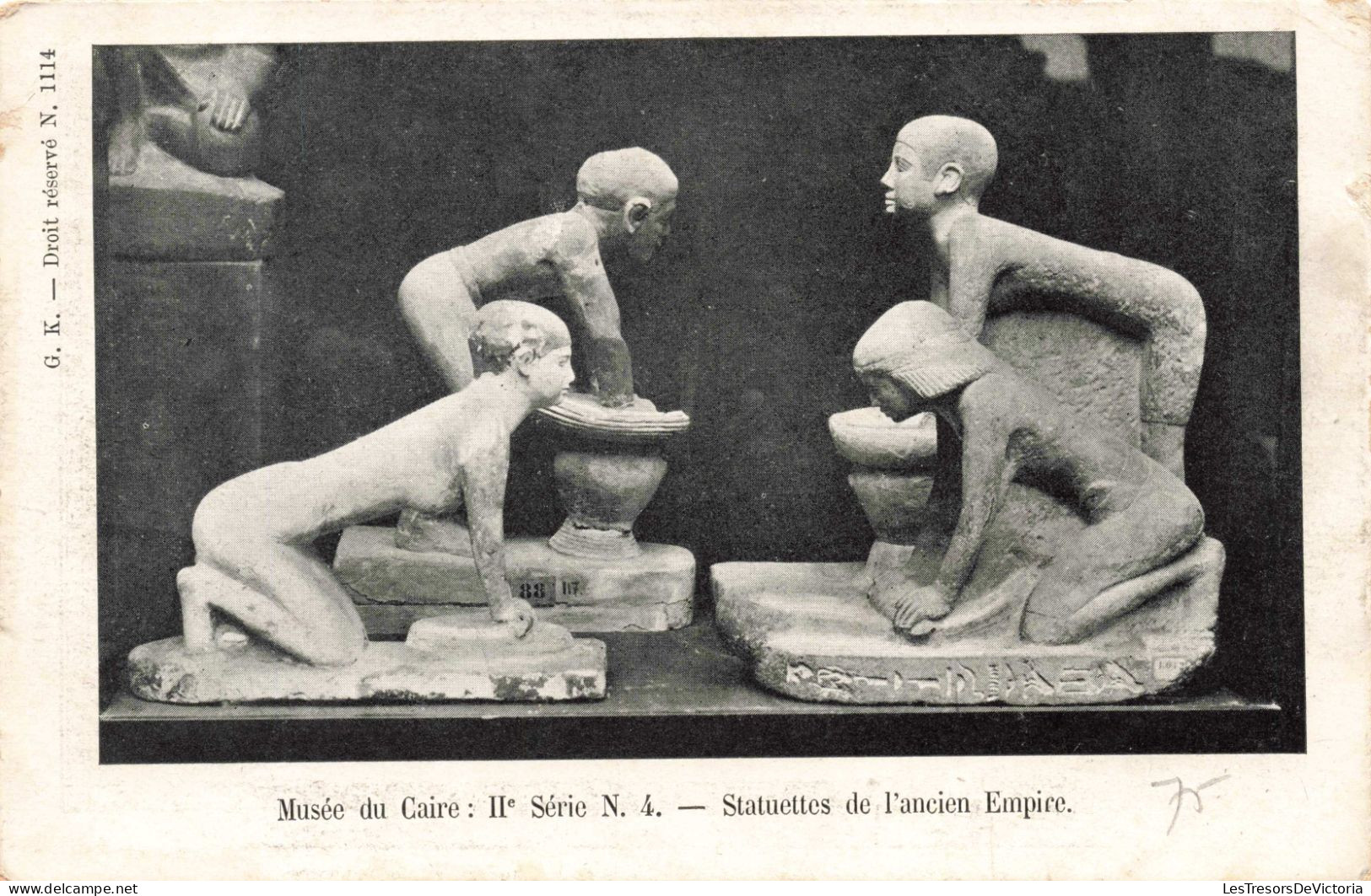 ARTS - Sculptures - Musée Du Caire -  Statuettes De L'ancien Empire - Carte Postale Ancienne - Sculture