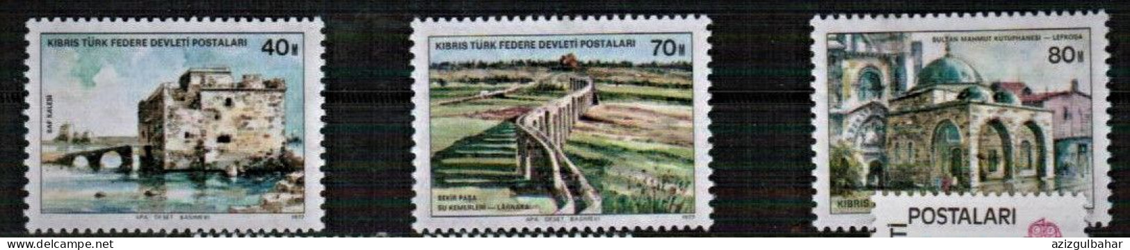 1977 - HISTORICAL STRUCTURES -  TURKISH CYPRUS STAMPS - STAMPS - - Archéologie