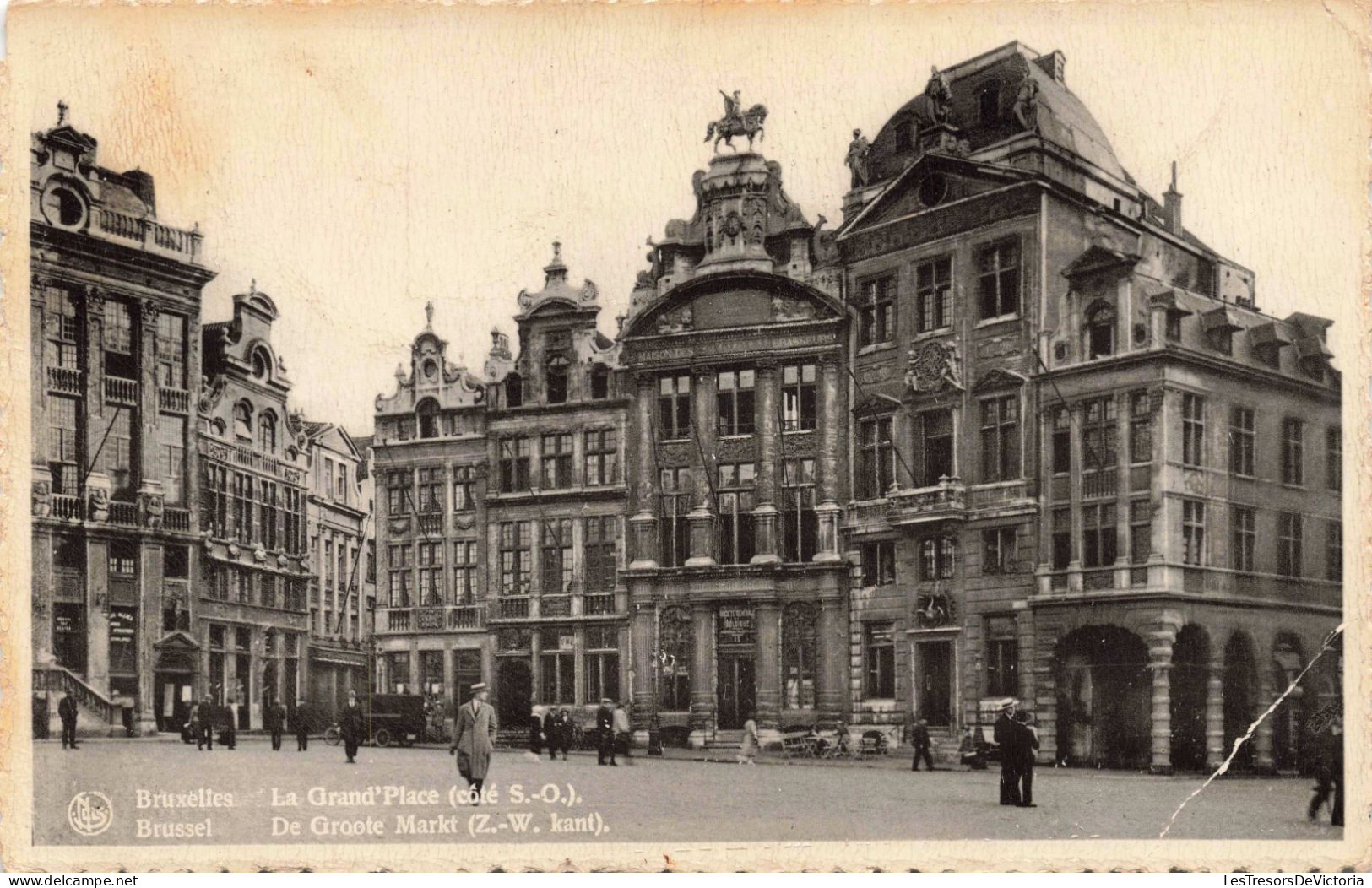 BELGIQUE - Brussels - La Grand Place - Animé  - Carte Postale Ancienne - Marktpleinen, Pleinen